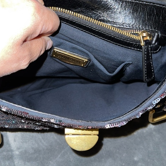 Preloved Miu Miu multicolor Paillette sequins turn lock top handle bag great con - Picture 8 of 14